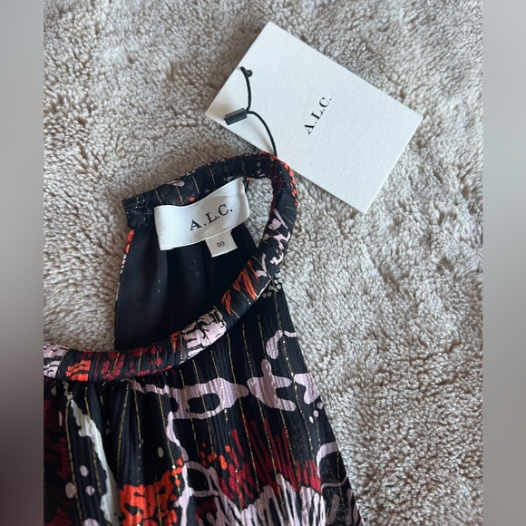 A.L.C. DRESS Bardot silk Dress size xs NWT  Floral Print DressRetail price $595 - Picture 2 of 9